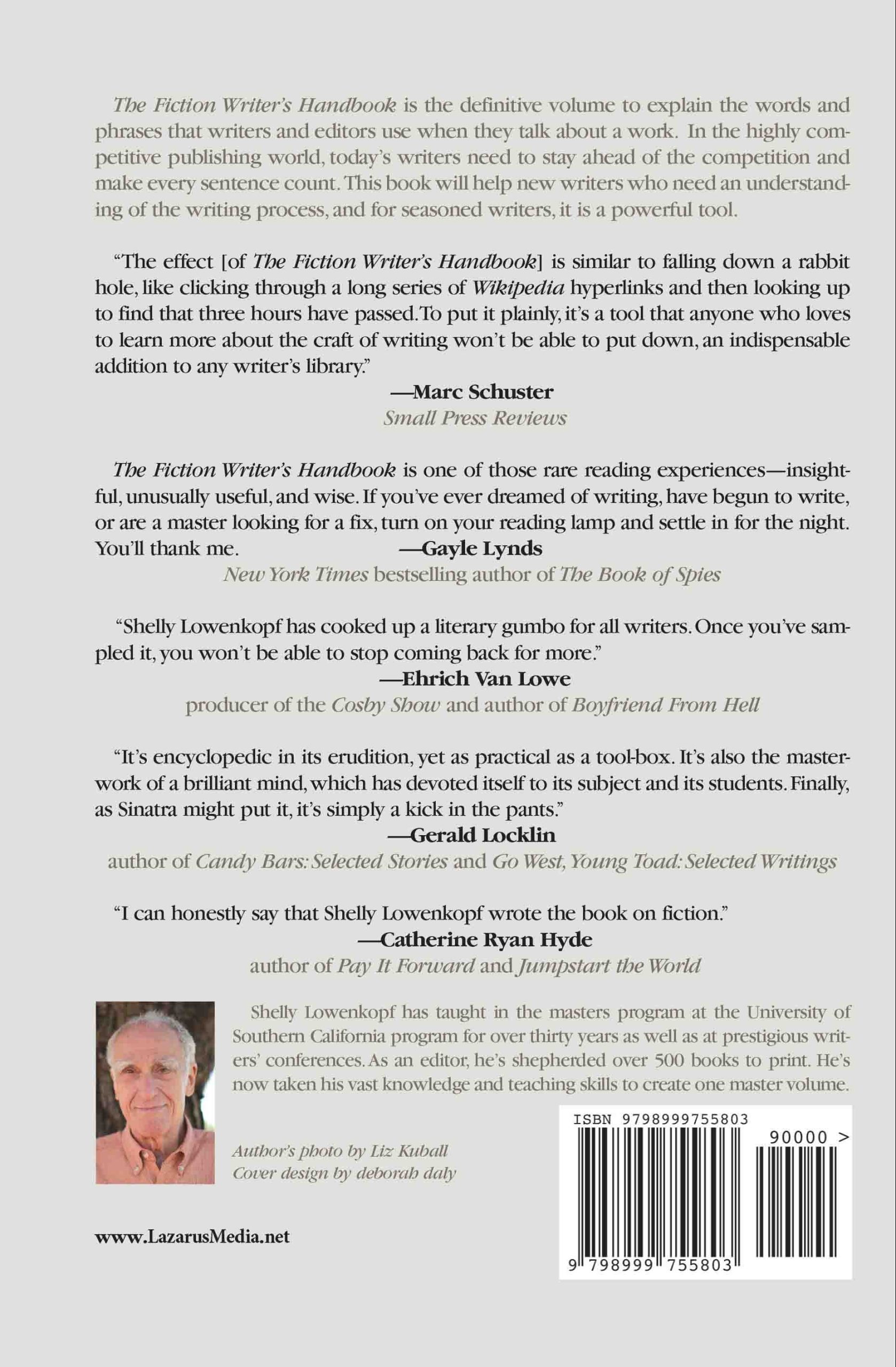 About The Fiction Writer's Handbook back cover